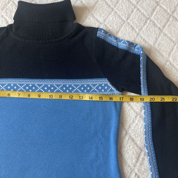 Women’s Turtleneck Sweater. Blue. Size Small. Paul Harris Design - Picture 7 of 10